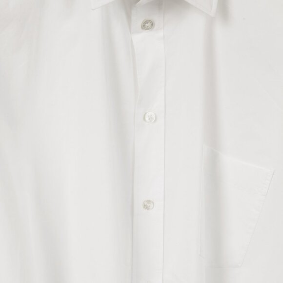 Balenciaga White Oversized Cotton Poplin Raw-Cut Shirt - Picture 6 of 13
